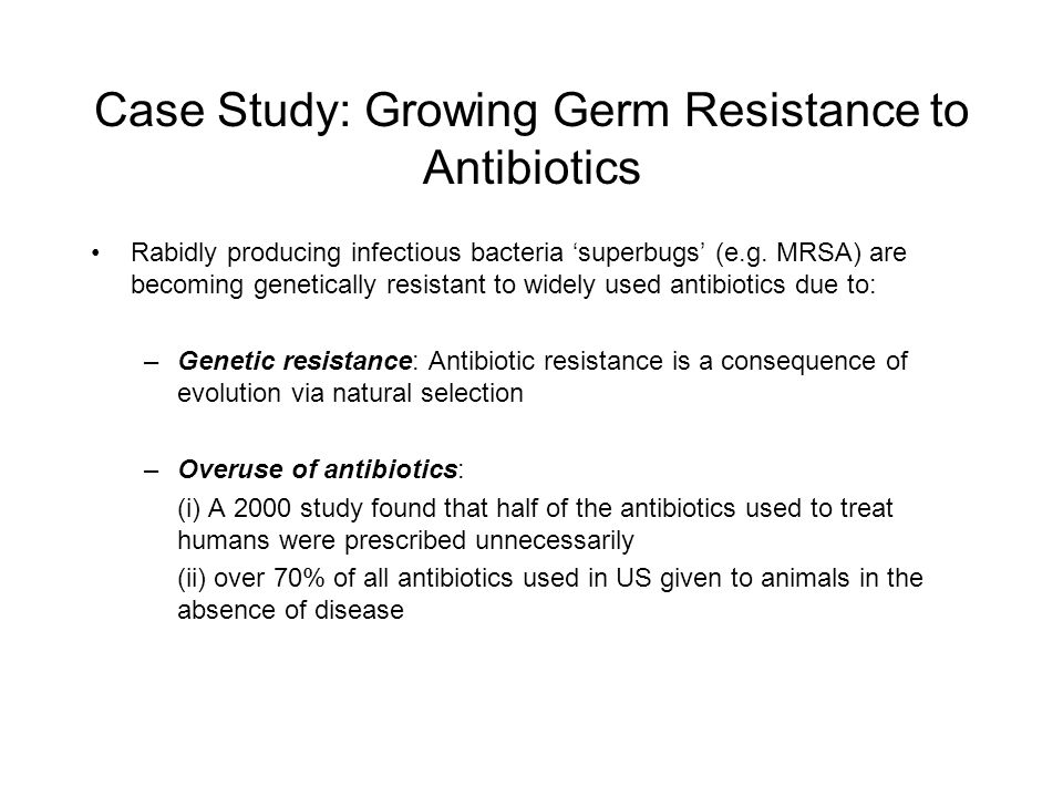 Case study on antibiotics
